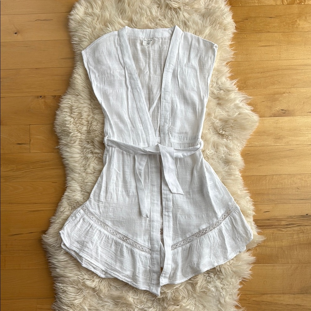 Abercrombie kids White Sleeveless Wrap Dress Coverup